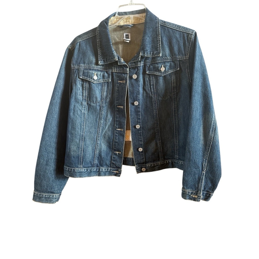 Gap Good Girl Gone Bad Woman's Extra Large‎ Dark Denim Jacket Western Cowgirl - Picture 5 of 10